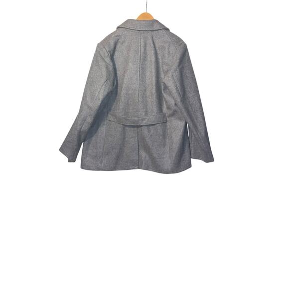 Old Navy Peacoat Womens Gray Soft Brushed Notch Lapel Double Breasted Size XXL - Picture 3 of 9